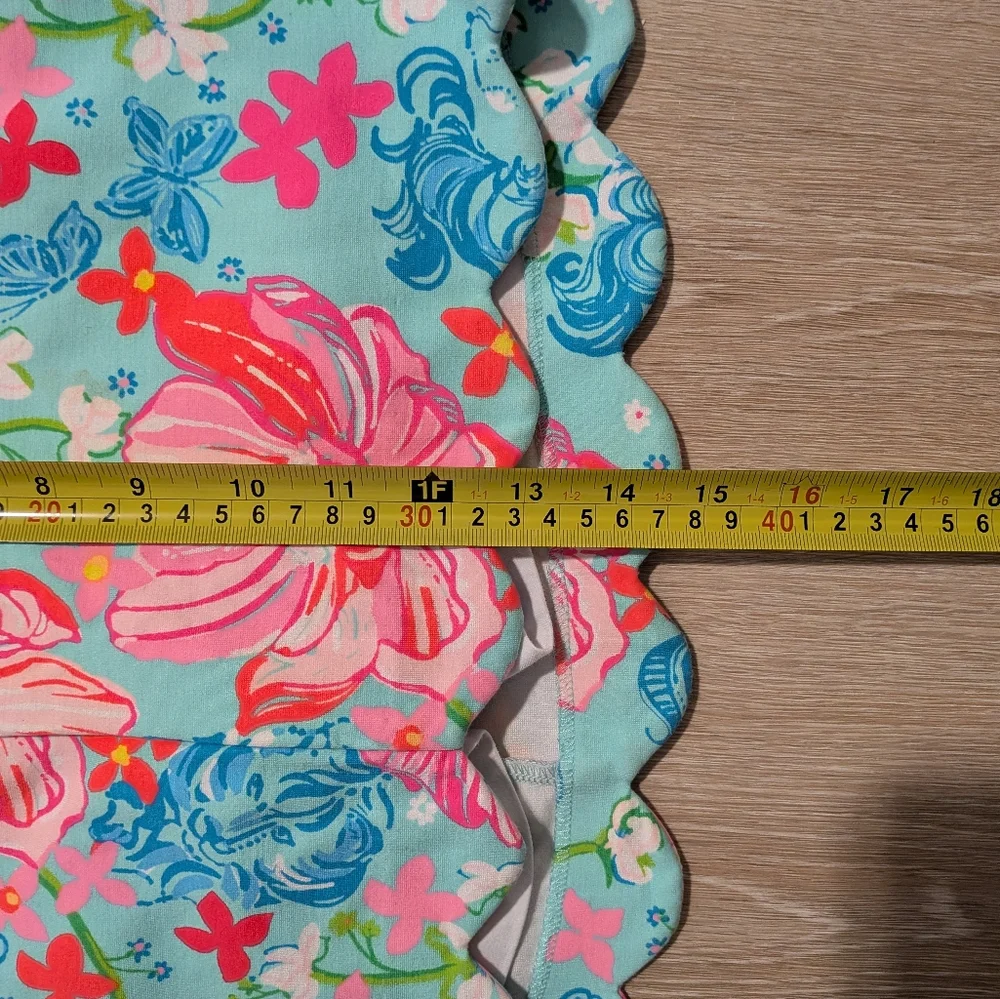 Lilly Pulitzer Skort Colette Hem Knit Surf Blue Luscious Lions - Picture 10 of 10